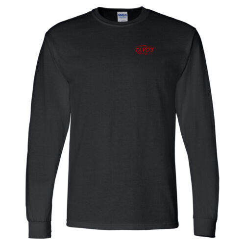 DryBlend 50/50 Long Sleeve T-Shirt - Red/Chest/Back Thumbnail